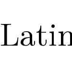 Latin Modern Math