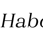 HaboroW03-ExtRegularItalic