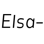 Elsa-LightItalic