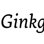 GinkgoLTW01-Italic