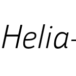 Helia Light Italic