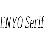 ENYO Serif Regular Italic