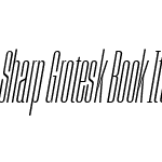 Sharp Grotesk Book Italic