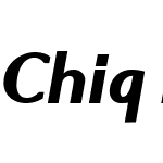 Chiq Bold Italic