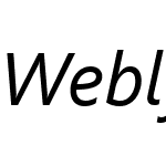 WeblySleek UI Italic