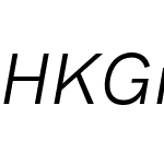 HK Grotesk Light Italic