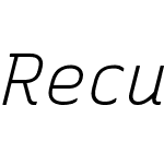 RecursiveSansLnrSt Nerd Font