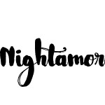 Nightamore Brush Free Font