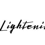 Lightening Free Font