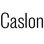 Caslon Doric Condensed Text
