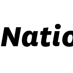 National Extrabold Italic