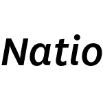 National Medium Italic