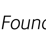 Foundry Sterling OT3 Bk Italic