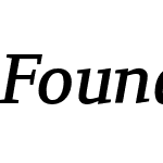 Foundry Form Serif Demi Italic