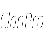 ClanPro-CondThinItalic