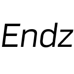 Endzone Sans Light Italic