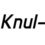 Knul ExtraBold Italic