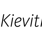 KievitPro-LightItalic