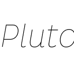 Pluto Cond Thin Italic