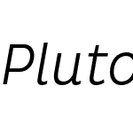 Pluto Cond Light Italic