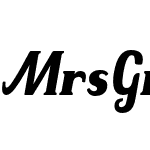 Mrs Green Black Condensed Italic
