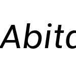 Abitare Sans Italic