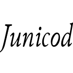 Junicode-ItalicCondensed