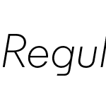 Regular Light Italic