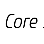 CoreSansM37CnLight-Italic