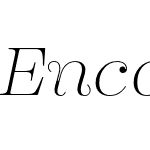 Encorpada Pro ExtraLight Italic