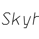 SkyhookMono-LightItalic
