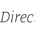 DirectaSerifThin-Italic