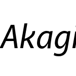 AkagiPro-MediumItalic