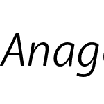 Anago-BookItalic