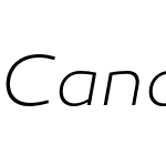 Canaro ExtraLight Italic