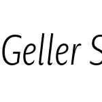 Geller Sans Compressed