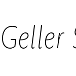 Geller Sans Condensed