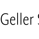 Geller Sans Condensed