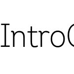 Intro Condensed