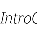 Intro Condensed