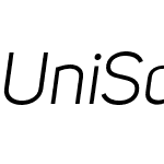 Uni Sans Book Italic