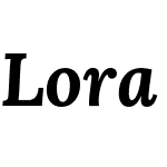 Lora Bold Italic