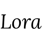 Lora Italic