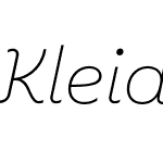 Kleide Thin Italic