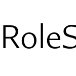 Role Sans Display