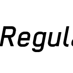 Regular Medium Italic