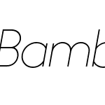 Bambino Thin Italic