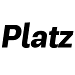 Platz Grotesk Oblique