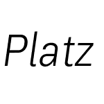 Platz Grotesk Oblique