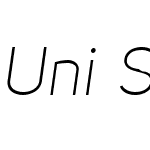 Uni Sans Light Italic